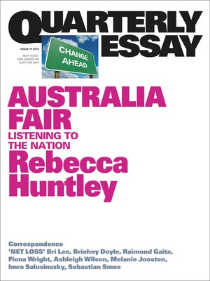 Quarterly Essay 73 Australia Fair - ebook